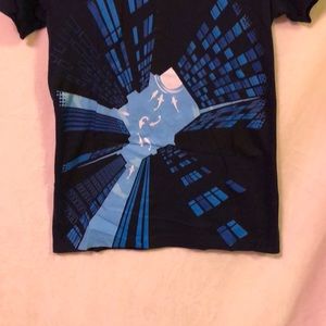 1st Ed Threadless tee: fish in city sky